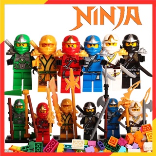 ชุดของเล่นตัวต่อเลโก้ นินจา ขนาดเล็ก 6 ชิ้น สําหรับ Ninja Kai Jay Cole Zane Lloyd