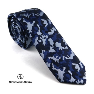 Giorgio Del Sarto Necktie Blue with Fabric Texture เนคไทสีน้ำเงินมีเท็กเจอร์