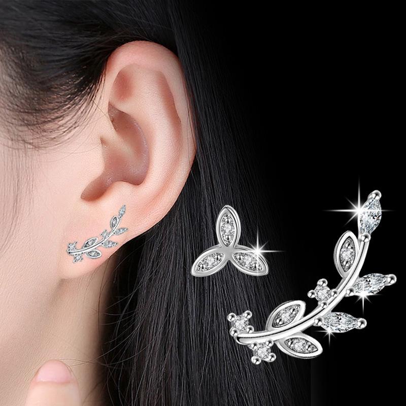 ต่างหูกำไลข้อมือเงิน 925 กำไลข้อมือ WE55R Earrings Women