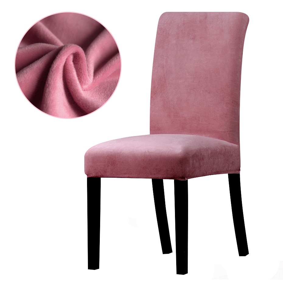 Real Velvet Fabric Super Soft Chair Cover Thick Luxurious Office Seat