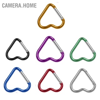 Camera.Home พวงกุญแจคาราบิเนอร์ โลหะผสมอลูมิเนียม รูปหัวใจ สําหรับตั้งแคมป์ เดินป่า ขวดน้ํา