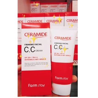 FARM STAY  Ceramide Firming Facial C.C Cream 50 g.  💦  ( MADE IN KOREA ) / NM