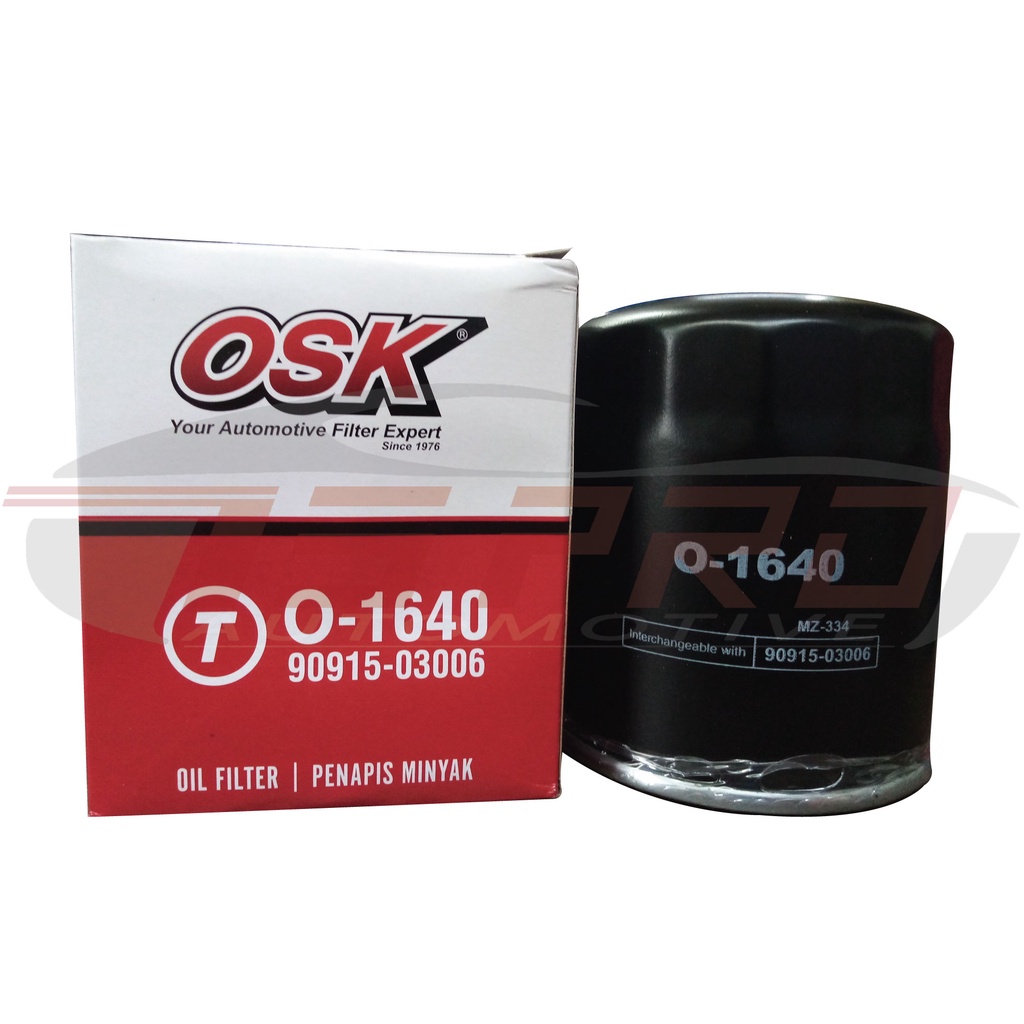 โอซาก้า (OSK) O-1640 กรองน้ํามันเครื่อง (90915-30002-8T) - Toyota Land Cruiser HDJ101 HZJ80 Prado LJ
