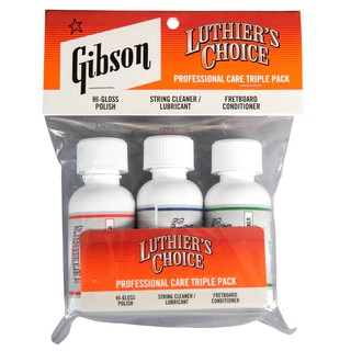 GIBSON® ชุดน้ำยาเช็ดทำความสะอาดกีตาร์ (ตัวกีตาร์/สายกีตาร์/เฟร็ตกีตาร์) รุ่น Luthiers Choice Triple Pack