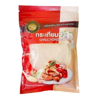 กระเทียมป่น ตราผึ้งหลวง 100g [ถุงซิปล็อค] หอมฉุน กระเทียมแท้ 100% หมัก ผัด อบ สะอาด มีฮาลาล Garlic Powder
