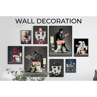 🌸ของตกแต่งบ้าน🌸 Wall decoration เซ็ทกรอบรูปซุเปอร์ฮีโร่ Super Hero (1 ชุด มี 8 ชิ้น) | Delika Decor