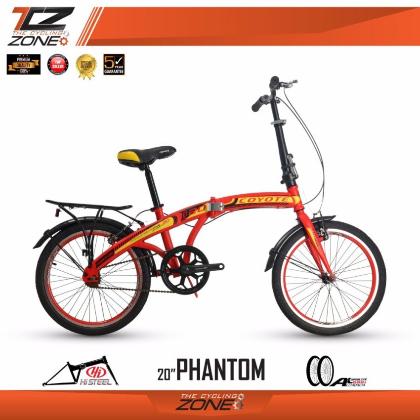 COYOTE จักรยานพับได้ รุ่น PHANTOM 20 นิ้ว (สีแดง/เหลือง)