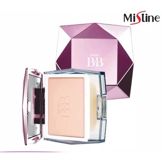 แป้ง มิสทีน ไดมอนด์ บีบี พาวเดอร์ Mistine Diamond BB Super Powder Foundationเครื่องสำอาง,แป้งตลับ,แป้งพัฟ,แป้งผสมรองพื้น ขนาด 10 กรัม