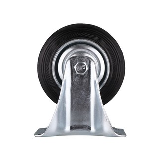 RIGID CASTER WHEEL 4" FITT 037100 RUBBER BLACK ลูกล้อ RUBBER BLACK FITT แป้นตาย 4 นิ้ว 037100 ลูกล้อ อะไหล่เฟอร์นิเจอร์