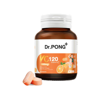 Dr.PONG VC120 Vitamin C 120 mg candy วิตามินซีเม็ด SUGAR FREE 120 เม็ด