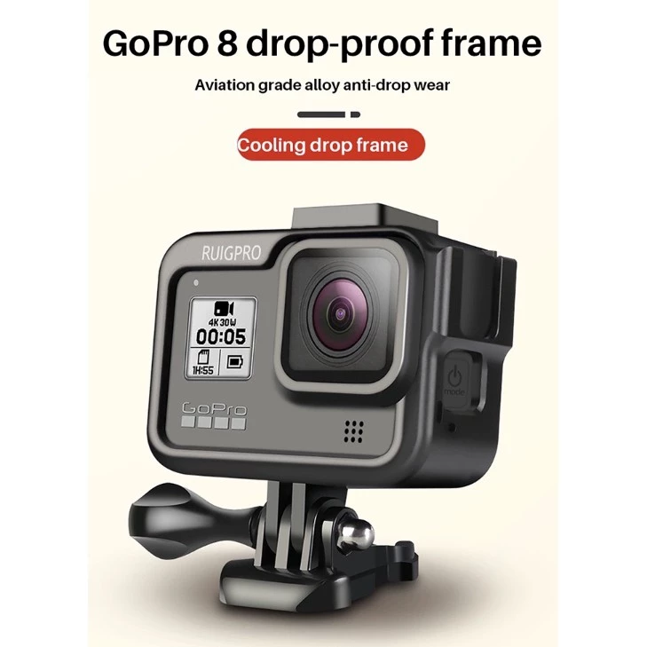 RUIGPRO Metal Case for GoPro Hero 8 with Cold-Shoe Mount เคสโลหะกันกระแทก สำหรับกล้องแอคชั่นแคม GoPro Hero 8 thumbnail 3