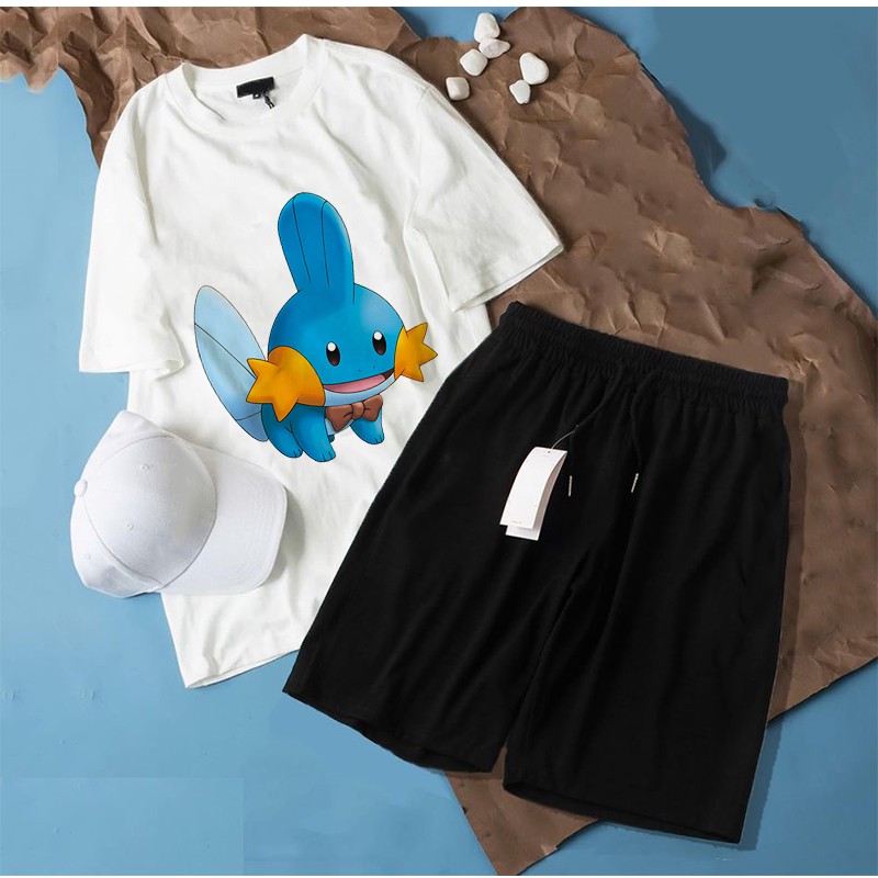 เสื้อยืดผ้าฝ้าย Unisex - Poke Mudkip Aquarium Boy