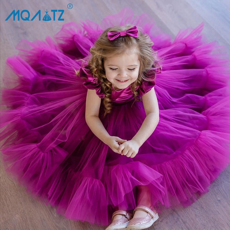 Mqatz ชุดเดรสเจ้าหญิง ผ้าลูกไม้ สําหรับเด็กผู้หญิง อายุ 1 ปี L2038XZ