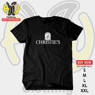 เสื้อยืดแขนสั้น ผ้าฝ้าย พิมพ์ลาย Christies Alexandre Christie Christie Combed 30s สีดํา ไซซ์ S M L XL XXLสามารถปรับแต่ง