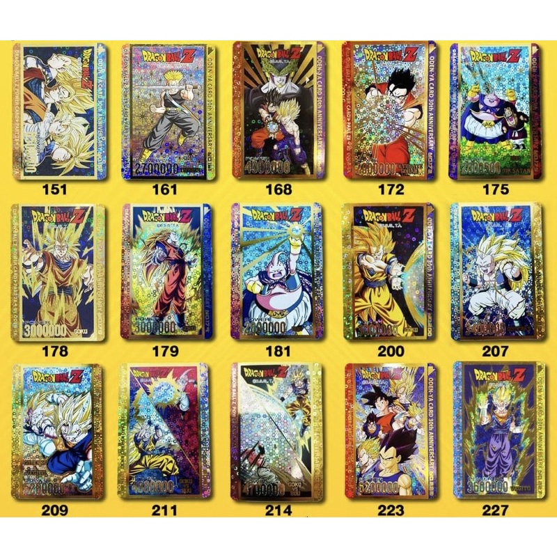 DragonBall Card [Odenya 30th anniversary] การ์ดระดับ TR แบบครบเซ็ต 15แบบ [Part28.5]