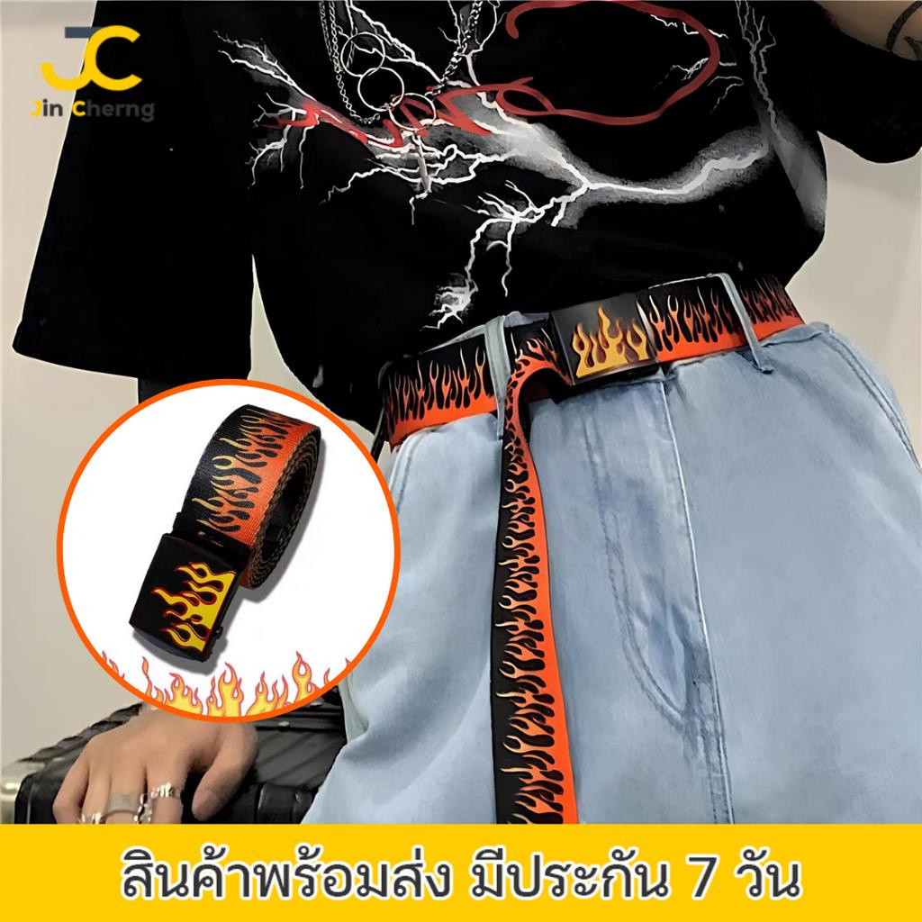JC เข็มขัดลายไฟ เข็มขัด ผู้หญิง ผู้ชาย เข็มขัดแฟชั่น