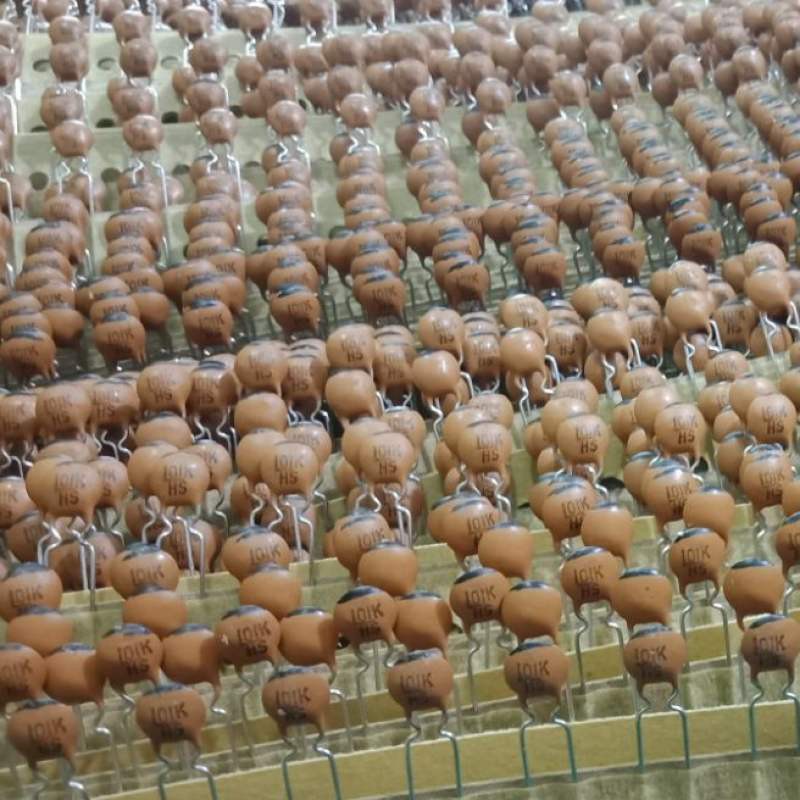 (ใส่โค้ดPEPE333 ลดเพิ่ม 15%)100PF 100V(101=100PF) C เซรามิกญี่ปุ่น ขาห่าง 5มิล แท้-ใหม่คุณภาพเต็ม100