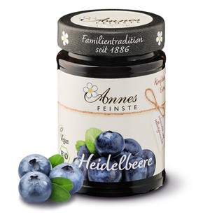 แอนส์ไฟนย์ แยมไบโอออแกนิค บลูเบอร์รี่ 225 กรัม - Annes Feinste Organic Jam Blueberry 225g