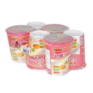 มาม่าคัพ โจ๊กกึ่งสำเร็จรูป รสหมู 35 กรัม x 6 ถ้วย Mama Cup Instant Porridge Pork Flavor 35g x 6 Cups