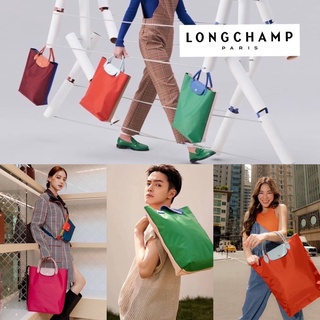 🐎 LONGCHAMP LE PLIAGE RE-PLAY TOP HANDLE TOTE BAG กระเป๋าลองชอม ทรงโท้ท vertical ทรงสูง ❤️ Hiend 1:1