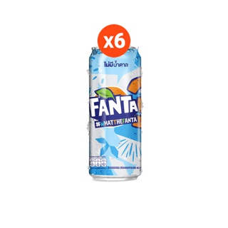 Fanta Soft Drink What The Fanta No Sugar 325ml Pack 6 แฟนต้า น้ำอัดลม กลิ่นมิกซ์ฟรุต สูตรไม่มีน้ำตาล 325 มล. 6 กระป๋อง