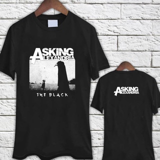 tshirtเสื้อยืดคอกลมฤดูร้อนเสื้อยืดแขนสั้น ผ้าฝ้าย พิมพ์ลายกราฟฟิค Asking Alexandria สําหรับผู้ชาย AF123SD40778สามารถปรับ