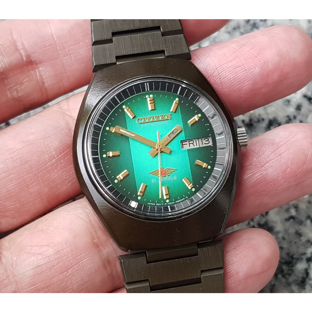 นาฬิกา citizen automatic สิงห์ดำ รุ่นเก่า สภาพเก่าเก็บ สวยๆ