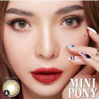 คอนแทคเลนส์ รุ่น mini Pony / little Pony ยี่ห้อ Pitchylens/ Pretty doll สีน้ำตาล มีค่าสายตา