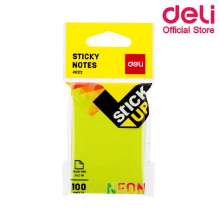 Deli A02202 Sticky Notes กระดาษโน๊ตกาว (คละสี 1 ชิ้น) กระดาษโน๊ต กระดาษโพสอิท อุปกรณ์สำนักงาน เครื่องเขียน อุปกรณ์การเรียน