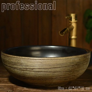 (ลดเพิ่ม40% ใส่โค้ด GRAD88 ลดสูงสุด80บาท)อ่างล้างหน้าทรงกลมโบราณ (Antique round basin ID3230)