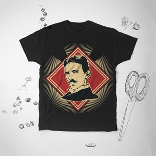เสื้อยืด พิมพ์ลายกราฟฟิค Nikola Tesla สไตล์วินเทจเรโทร สําหรับผู้ชาย และผู้หญิงS-5XL