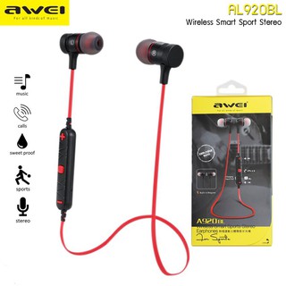 ของแท้100% Awei A920 BL หูฟังบลูทูธ หูฟังออกกำลังกาย มีแม่เหล็ก Magnet Sports In-Ear Bluetooth เสียงดี เบสตึบ