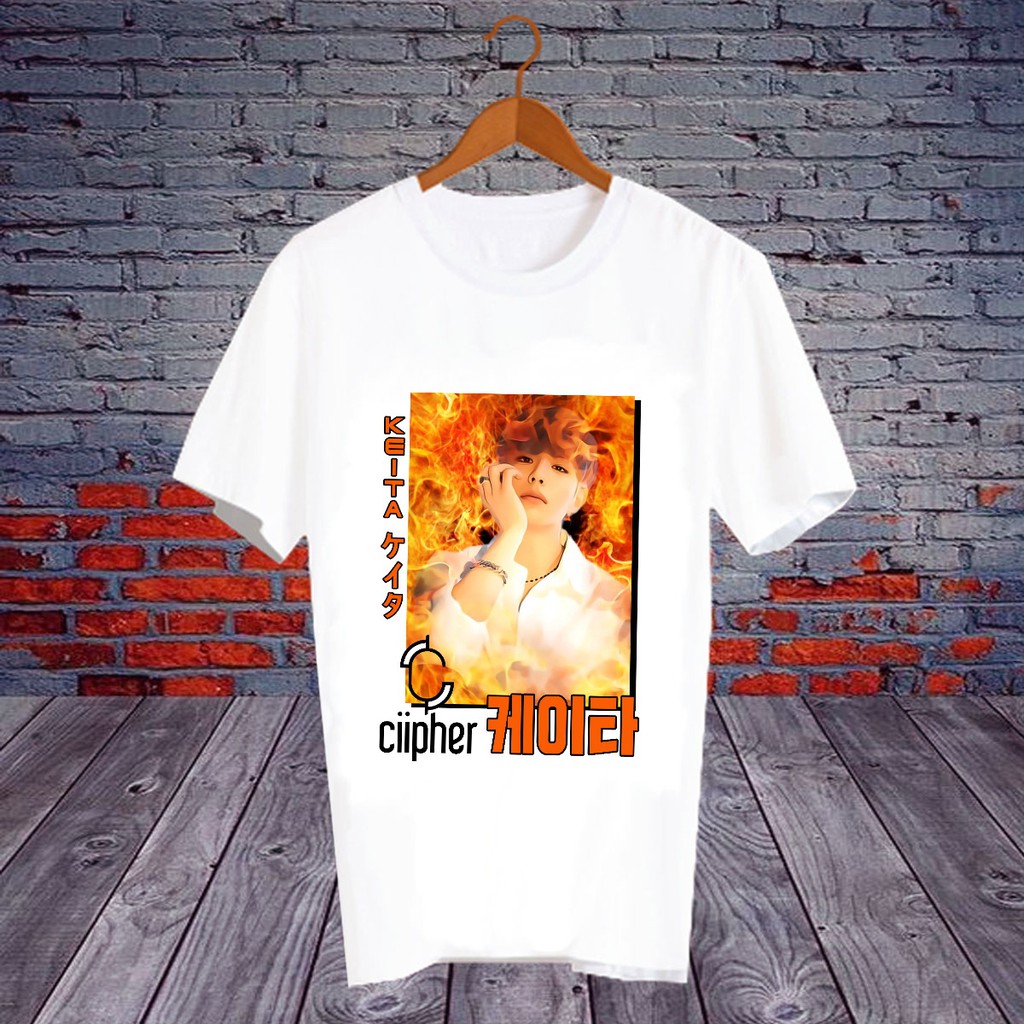 เสื้อยืดสีขาว สั่งทำ Fanmade แฟนเมด แฟนคลับ ศิลปินเกาหลี KP95 - Keita ciipher