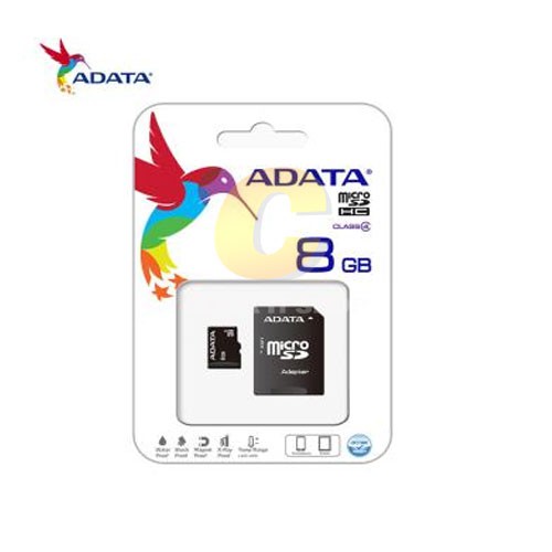 Micro SD Card ADATA SDHC Class 4 8GB (AUSDH8GCL4-R)
