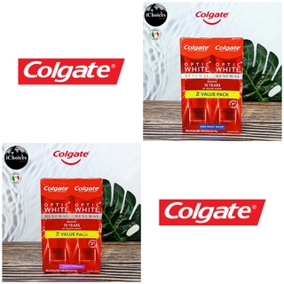 [Colgate] Optic White Renewal Toothpaste 85g - 2 Value Pack ยาสีฟัน คอลเกต ฟันขาว ขจัดคราบเหลือง