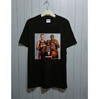 เสื้อยืด ผ้าฝ้าย พิมพ์ลาย Michael Jordan Magic Johnson &amp; Larry Bird P902 สําหรับผู้ชาย SDF2FR1085 S-5XL