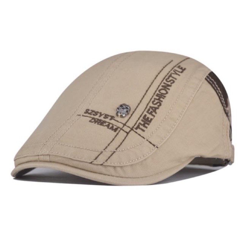 หมวกเบเร่ต์สีทึบเวอร์ชั่นเกาหลีของหมวกข้างหน้าลิ้นผู้ชายและผู้หญิงในฤดูใบไม้ผลิและฤดูใบไม้ร่วงฝ้าย - รูปที่ 2