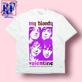 เสื้อยืดโอเวอร์ไซส์เสื้อผ้าไร้ความรัก "MY BLOODY VALENTINE" | เสื้อยืด BAND LOVELESS | Band LOVELESS เสื้อผ้าผู้ชาย สีดํ