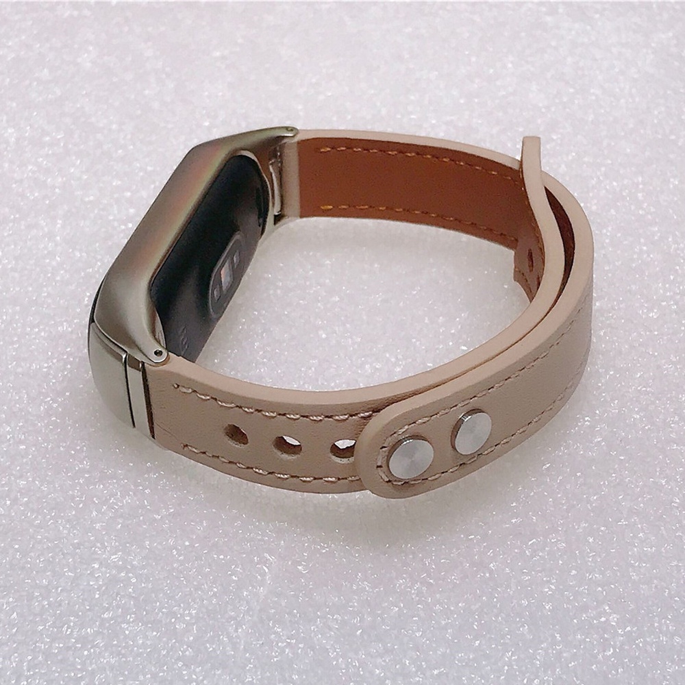 การเปลี่ยนสร้อยข้อมือสายหนังสําหรับ Xiaomi Smart Band 10 9 8 7 / Mi Band 6 5 4 3 ราคา ถูกที่สุด ดีลบีเคเค แกลเลอรีภาพที่ 7