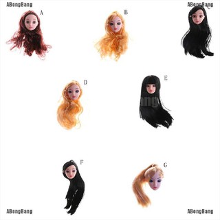 Abongbang หัวตุ๊กตา คุณภาพสูง พร้อมผมตรง สีสันสดใส อุปกรณ์เสริม DIY