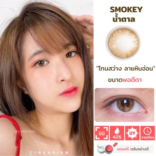 ไม่แถมตลับ Smokey Brown (มินิ) คอนแทคเลนส์ LovelyLens