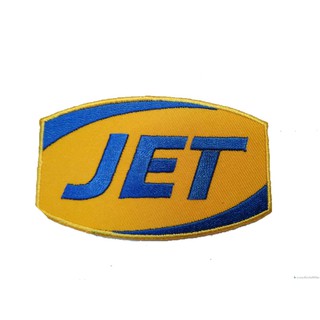 [ตัวรีด เย็บได้] ปั้มเจ็ท JET ป้ายติดเสื้อ logo Embroidered Sew Iron On Patches Badge