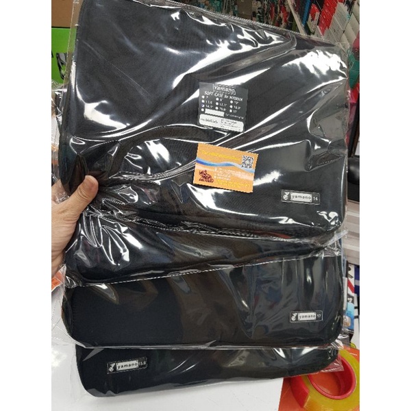 Soft Case ซองใส่โน้ตบุค yamano ย่างดี สีดำ (ขนาด 8 10 11.6 12.1 13.3 14.1 15.6 17นิ้ว) ซอฟเคสNotebook ซองใส่โน๊ตบุ๊ค