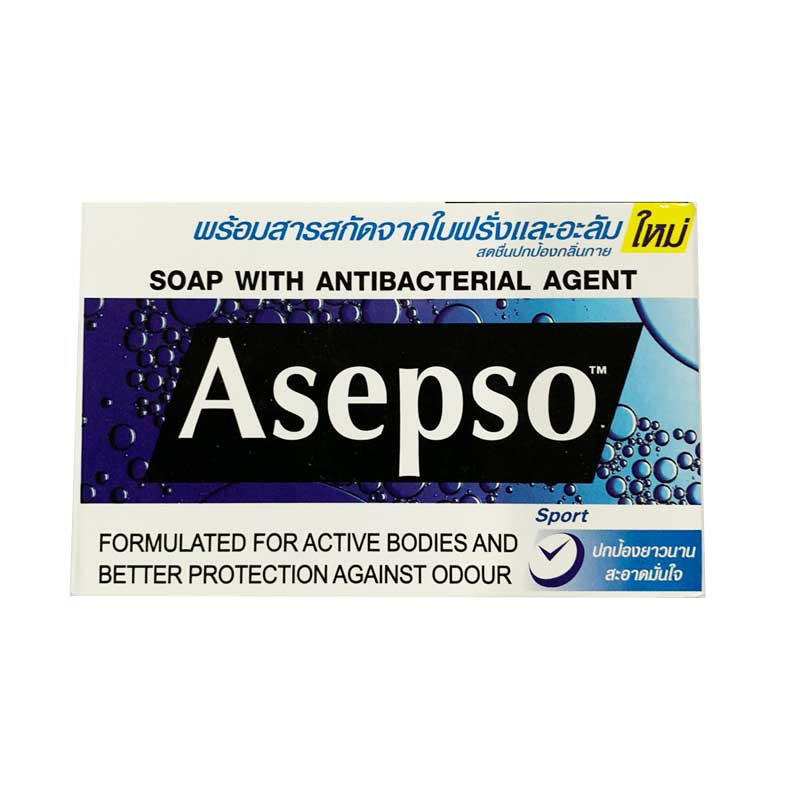 Telecorsa อาเซฟโซ Asepso สูตรสปอร์ต (Sport)  ขนาด 80 กรัม / น้ำเงิน