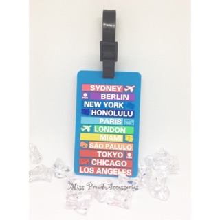 luggage tag แท็กติดกระเป๋าเดินทาง ด้านหลังมีช่องใส่ชื่อ ที่อยู่และเบอร์โทร วัสดุSilicone นิ่มแท้ 100% แบบเดียวกับในห้าง