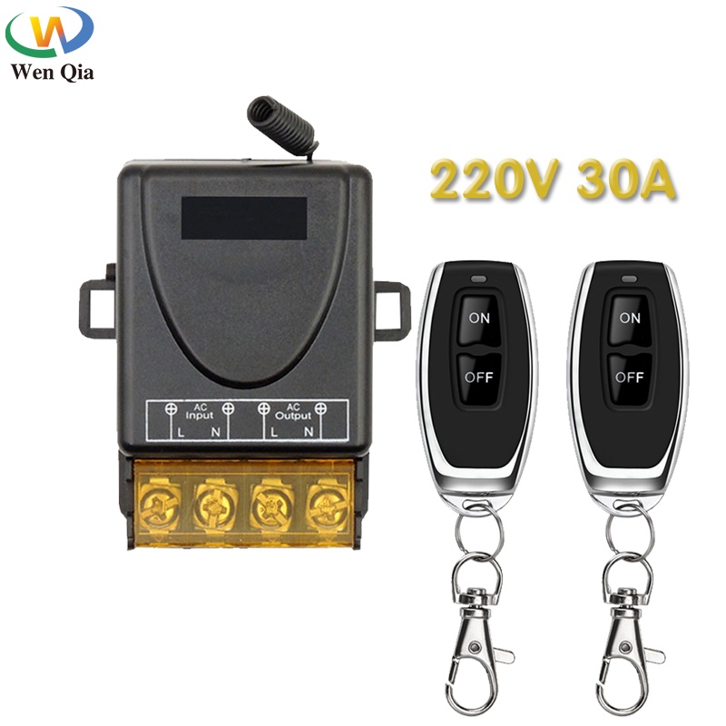 433mhz รีโมทคอนโทรลไร้สายสวิทช์ AC 220V 30A High Power Receiver เครื่องส่งสัญญาณสําหรับปั๊มน้ํามอเตอร์ LED ไฟฟ้าเครื่องใช้ไฟฟ้า