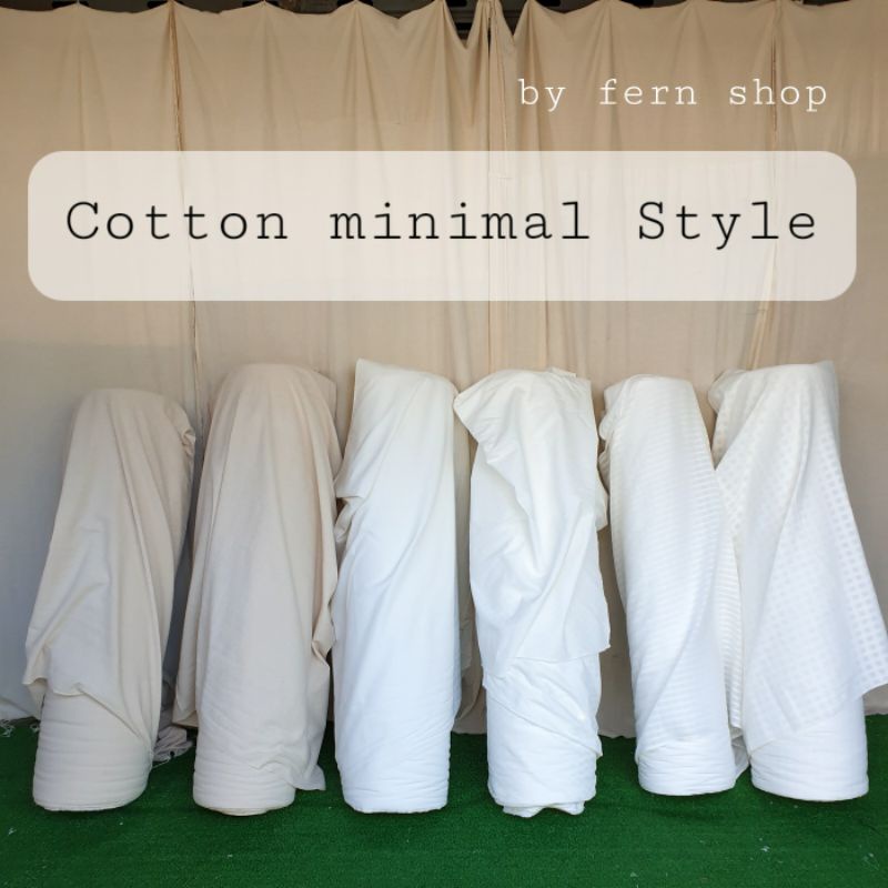 ผ้าฝ้าย ผ้าเมตร ฝ้ายฟอกนุ่ม อัดลาย สีพื้น สำหรับงาน DIY