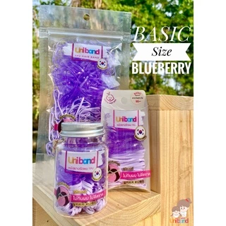 Uniband หนังยางรัดผม ไม่กินผม ไม่ดีดขาดง่าย TPU Basic Size : Blueberry