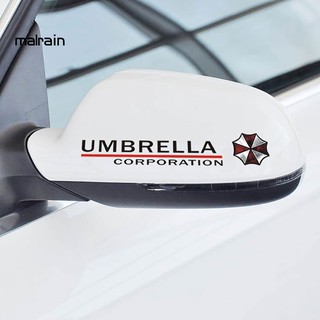 (mal) 1 คู่ umbrella corporation สติ๊กเกอร์สะท้อนแสงสําหรับติดตกแต่งกระจกมองหลังรถยนต์