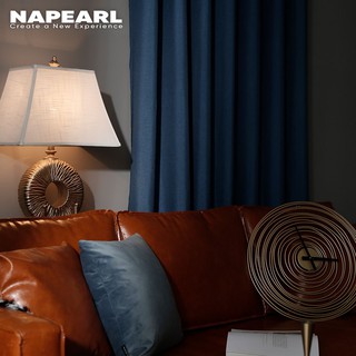 Napearl ผ้าม่านสั้นแบบหนา สีเทา ขนาด 100x130 ซม. 1 ชิ้น